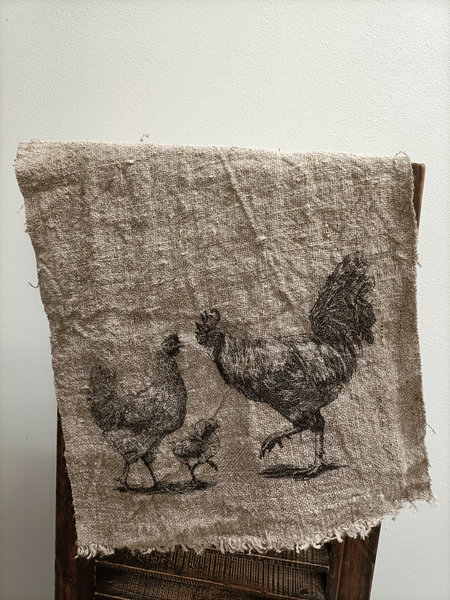 Shabby doek kippen familie