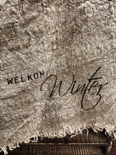 Shabby doek welkom winter