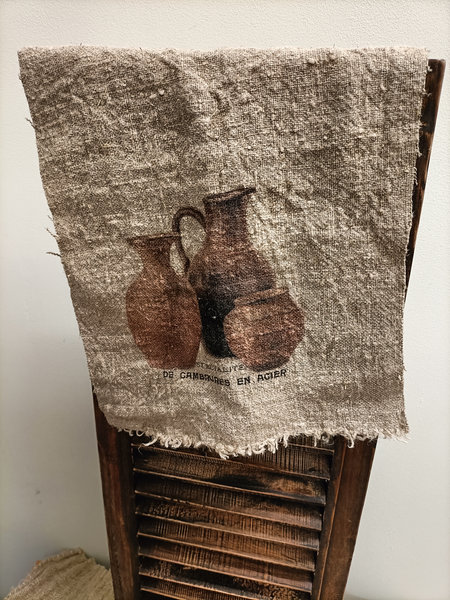 Shabby doek gekleurde kruiken