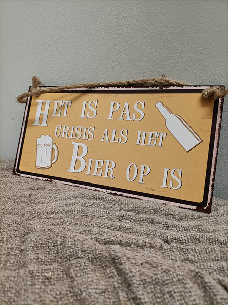 Tekstbord bier